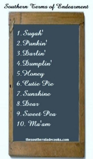 Southern talk the only ones I haven't used are 4 and 9