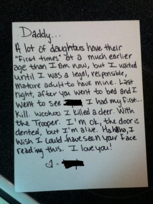 Daughter’s Letter To Her Dad About Her First Time