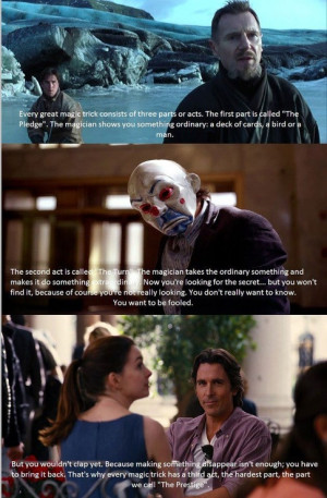 ... quotes from the Dark Knight Batman trilogy directed by Christopher