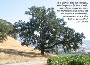 Large Oak Tree with Quote