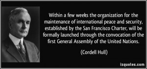 Within a few weeks the organization for the maintenance of ...