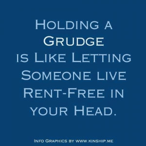 So very true. Don't hold a grudge. You will worry less about what ...