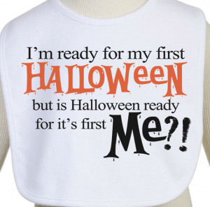 ... or treat bib for baby's first halloween - ships almost immediately