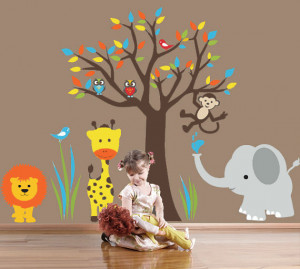 Nursery Jungle Animals Wall