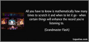 to know is mathematically how many times to scratch it and when to let ...