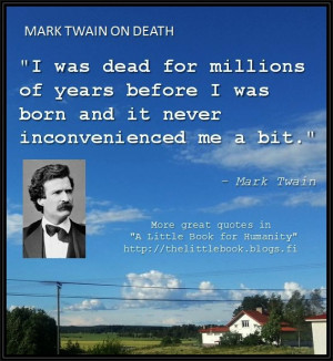 Mark Twain on being dead