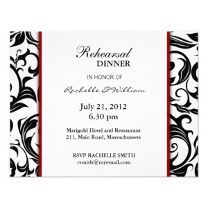 Burgundy Rehearsal Dinner Card Personalized Announcements from Zazzle ...