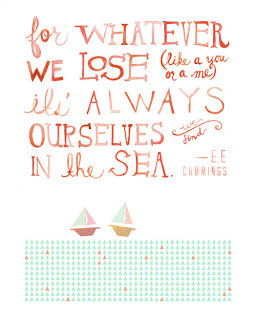 Etsy print of e.e. cummings quote :