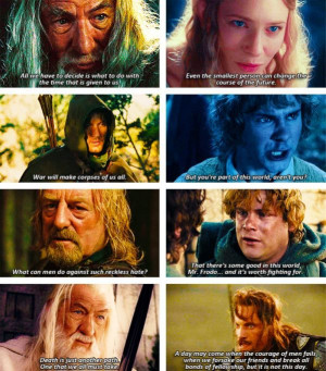 some of the best lines in all of lord of the rings
