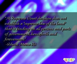 supreme court decision does not establish a supreme law of the land ...