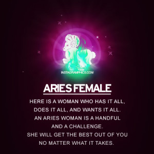 Aries Characteristics Female Aries female