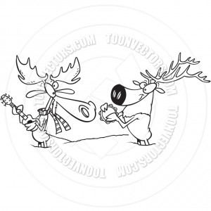 Cartoon Party Boy Black And