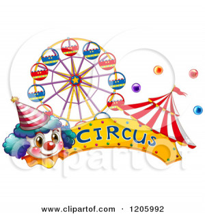 Cartoon Clown Circus Tent
