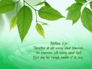 Bible Verse Wallpaper - Matthew 6:34