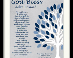 Communion Gift for Nephew, Personalized Nephew Gift, Baptism Gift ...