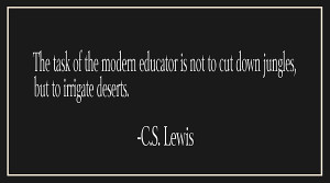 Lewis Education Quote Print by Trudy Clementine