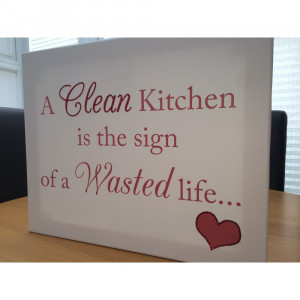 Home » A CLEAN KITCHEN QUOTE CANVAS