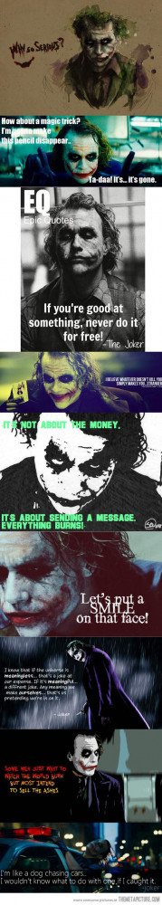 The Joker’s best quotes…