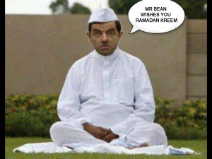 Funny Photo: Mr Bean Wishing All Muslims Ramadan Kareem