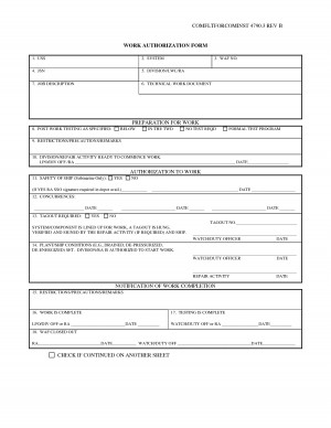 16996 Sample Work Authorization Form