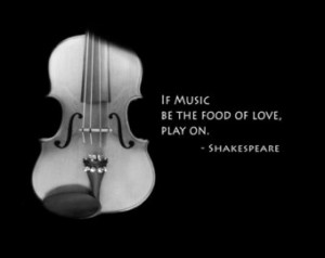 Music Quote Wall Art Violin Print - Shakespeare ...