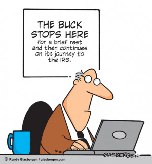 Funny Income Tax Cartoons The buck stops here for a