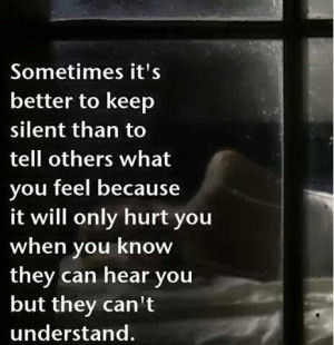 sometimes it's best to stay silent...