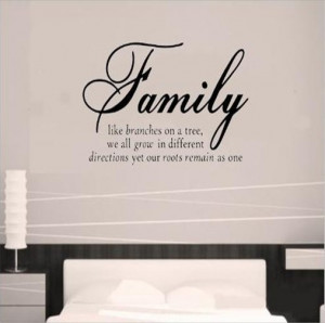 quote wall decal - removable wall sticker - Family like branches wall ...