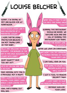 ... burgers funny spirit animal bobs s burgers bobs burgers louise quotes