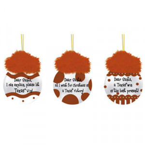 Texas Longhorns 3-Pack Team Sayings Ornaments