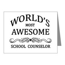 World's Most Awesome School Counselor Note Cards ( for