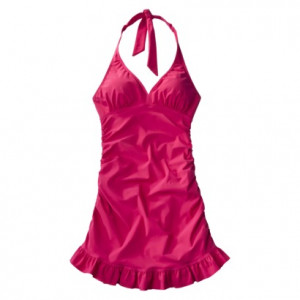 ... Sara Blakely® Women's Halter Swim Dress - Pink.Opens in a new window