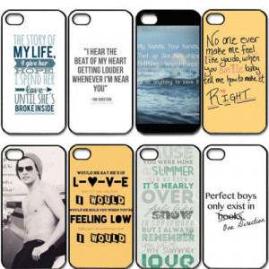 Free Shipping One Direction Lyrics Quote Back Skin Cell Phones Cover ...