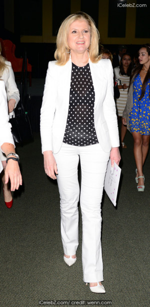 Arianna Huffington attends a Q&A conversation with Donna Shalala to ...