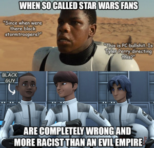 ... make a decision between their own bigotry, and their love of Star Wars
