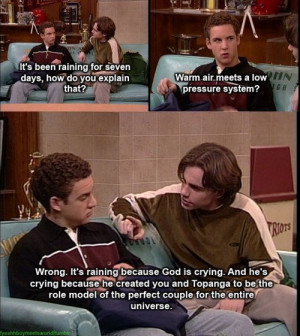 Boy Meets World, Gotta love Cory and Topanga–best logic ever