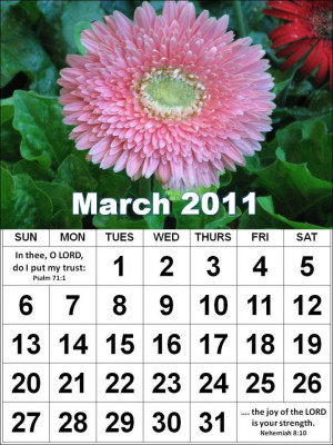 February Quotes And Sayings For Calendars Christian march 2011 ...