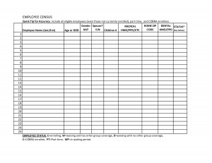 Employee Census Template Form
