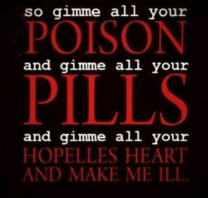 my chemical romance lyrics for thank you for the venom