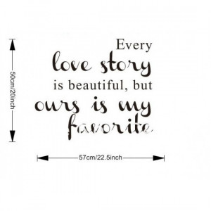 Every Love Story is Beautiful Quote Sticker