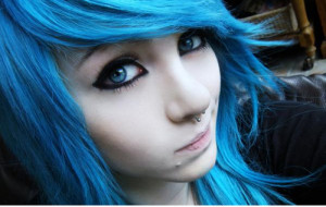 blue hair color idea on Amber McCrackin. This girl rocks blue hair ...