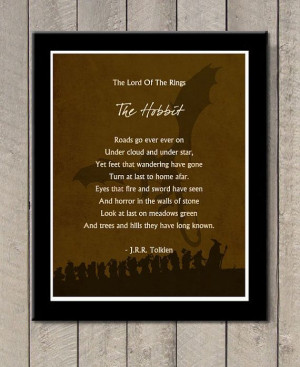 The Hobbit Quote Poster by MINIMALISTPRINTS on Etsy, $15.00
