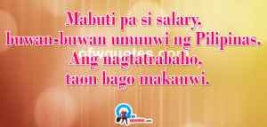 Salary Tagalog OFW Quotes