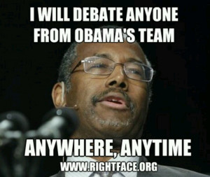 Dr. Ben Carson Right on, we're with you all the way! I love to see you ...