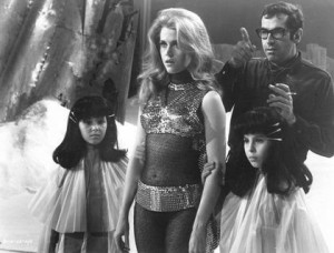 Roger Vadim directing Jane in Barbarella