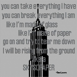 SKYSCRAPER Song Lyrics Demi Lovato quote by LeilaandStitch on Etsy, $6 ...