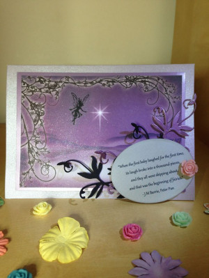with quote from J M Barrie's Peter Pan - handmade by Stephanie Fraser ...