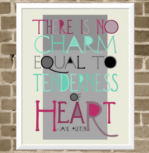 Jane Austen Quote - 11x14 Typography Print - Modern Book Lover Wall ...