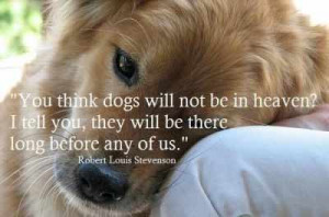 You Think Dogs Will Not Be In Heaven I Tell You They Will Be There ...