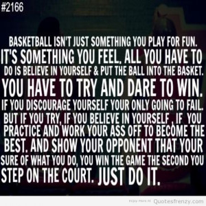 basketball practice hard just Nike Quotes